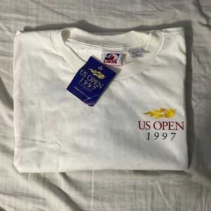 Official USTA licensed Product- US Open 1997 White Short Sleeve Shirt w/ Graphic